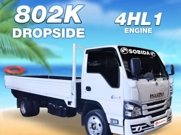 2023 Isuzu elf nkr reconditioned surplus drop side truck n-series  canter 300 series tornado photo
