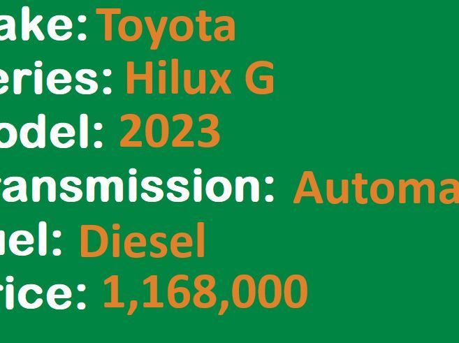 2023 Toyota Hilux G 4x2 AT pictures