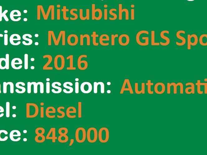 2016 Mitsubishi Montero pictures