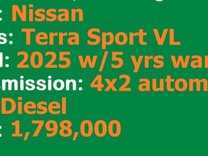 2025 Nissan Terra Sport Sport VL  pictures