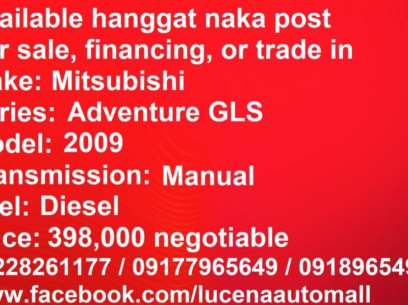 2009 Mitsubishi Adventure GLS Sport Diesel pictures