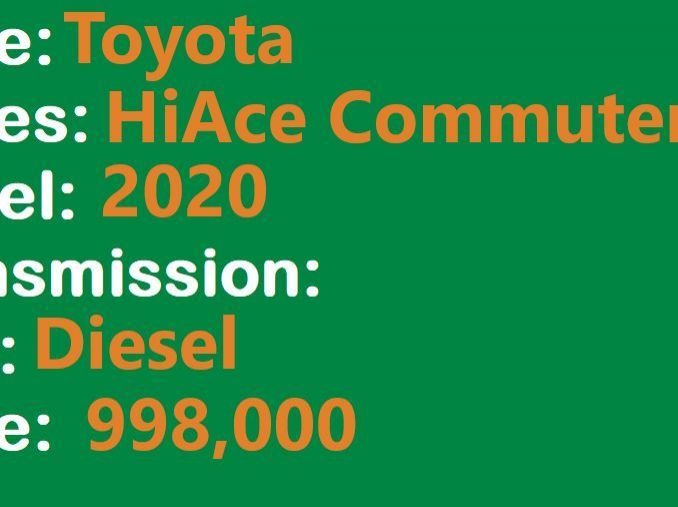 2020 Toyota Hiace Commuter Van 3.0L Lucena City pictures