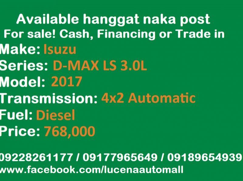 2017 Isuzu D-Max LS 4x2 AT Lucena City pictures