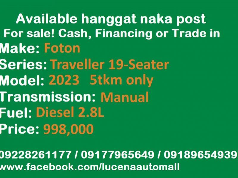 2023 Foton Traveller XL 19-seater pictures