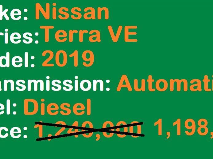 2019 Nissan Terra VE automatic Lucena City pictures