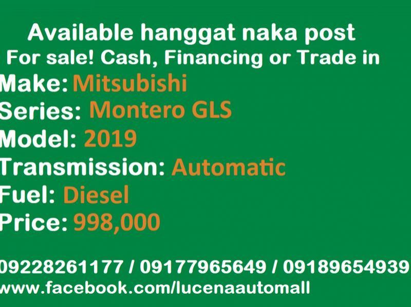 2019 Mitsubishi Montero GLS Automatic Lucena City pictures