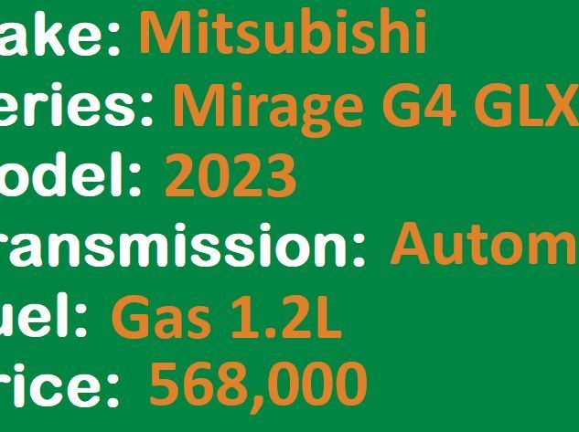 2023 Mitsubishi Mirage G4 GLX1 AT Lucena City pictures