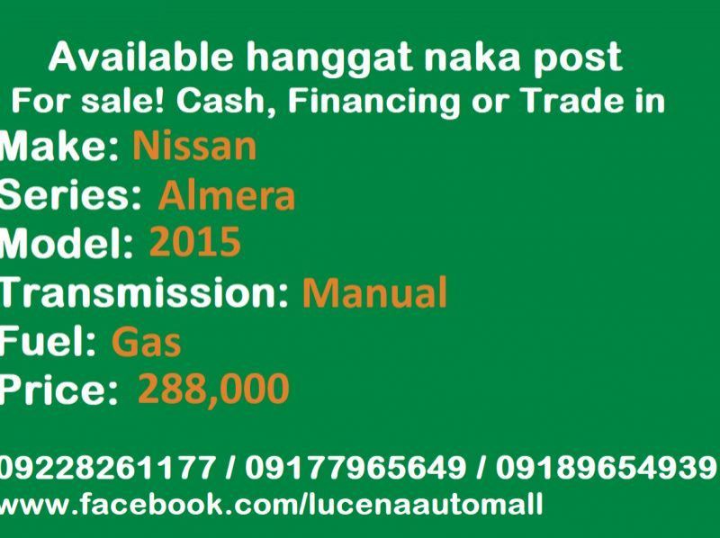 2015 Nissan Almera MT Lucena City pictures