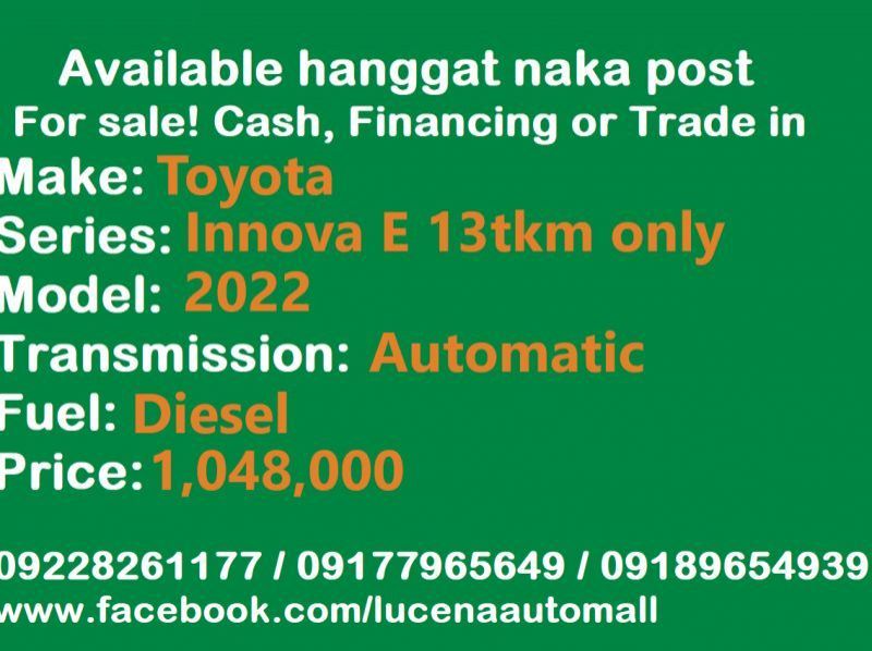2022 Toyota Toyota Innova E AT Lucena City pictures