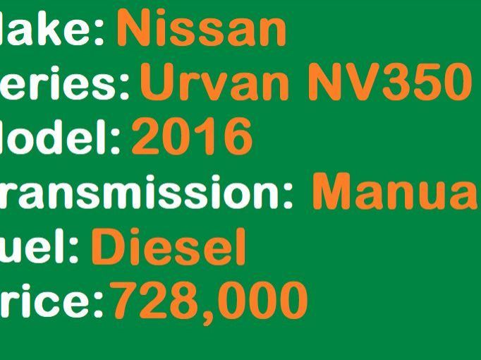 2016 Nissan Urvan NV350 Lucena City pictures