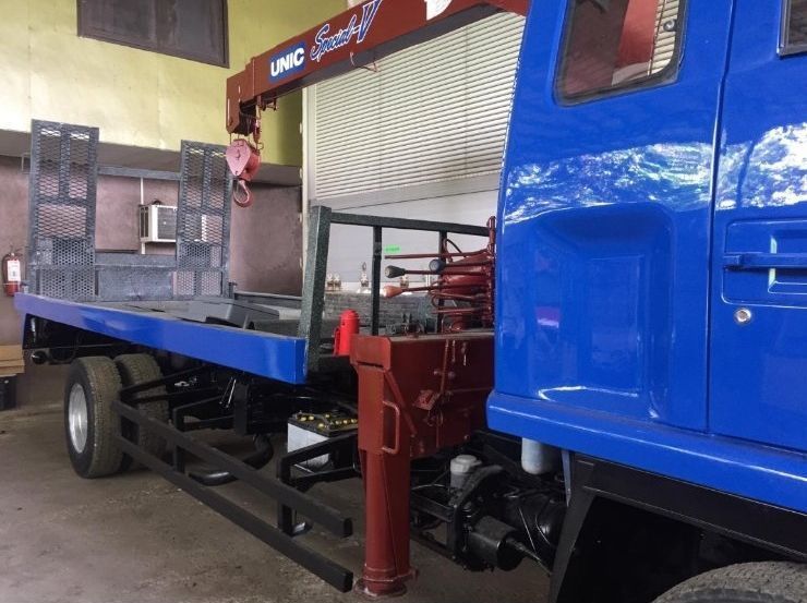 1996 Isuzu Forward  6HE1 Boom Truck Unic 3 Step Crane Selfloader pictures